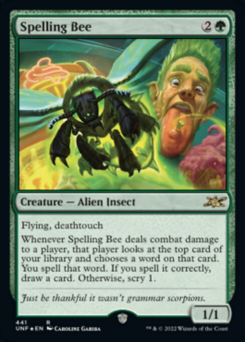 GALAXY FOIL Spelling Bee #441 - Rare Unfinity