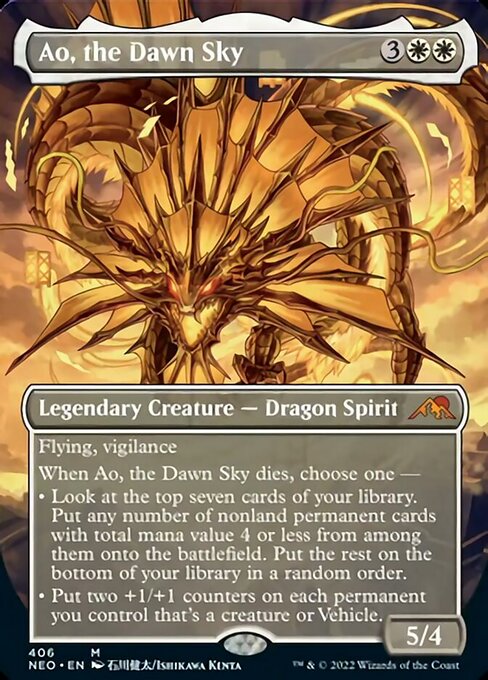 BORDERLESSAo, the Dawn Sky 406 -  Kamigawa Neon Dynasty