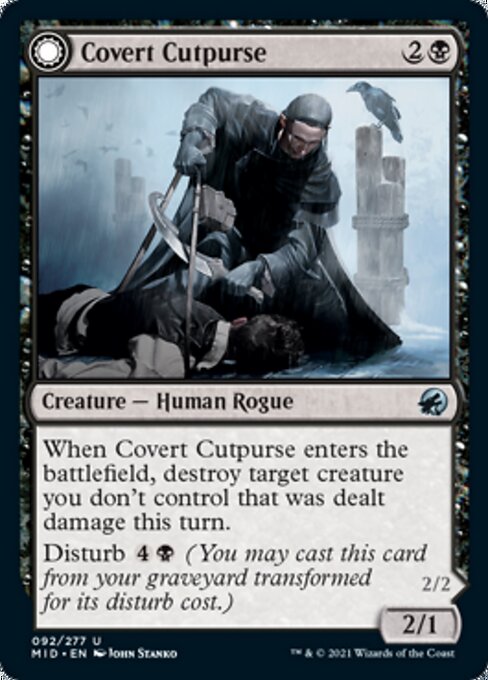 92Covert Cutpurse // Covetous Geist 92/277 Uncommon - Midnight Hunt