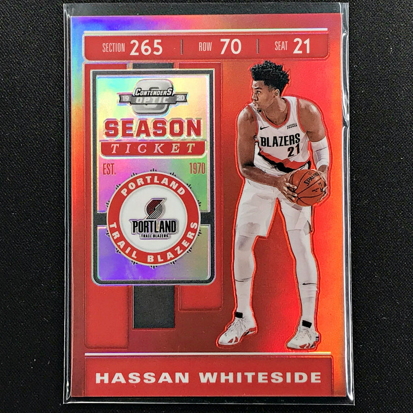2019-20 Contenders Optic HASSAN WHITESIDE Season Ticket Red #52-Cherry Collectables