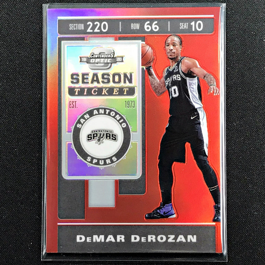 2019-20 Contenders Optic DEMAR DEROZAN Season Ticket Red #30 (A)-Cherry Collectables