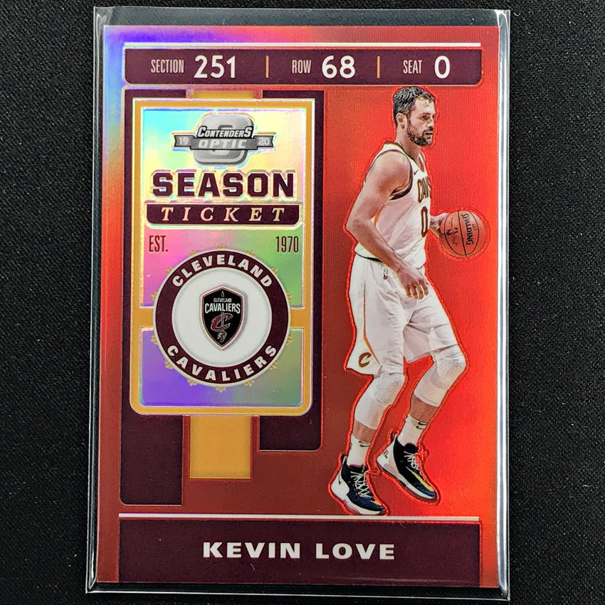 2019-20 Contenders Optic KEVIN LOVE Season Ticket Red #48 (B)-Cherry Collectables