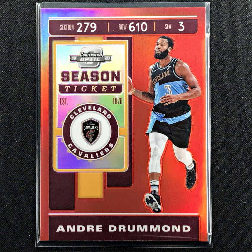 2019-20 Contenders Optic ANDRE DRUMMOND Season Ticket Red #27 (A)-Cherry Collectables