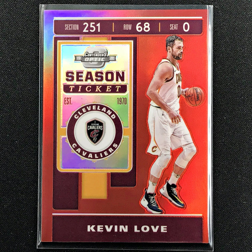 2019-20 Contenders Optic KEVIN LOVE Season Ticket Red #48 (C)-Cherry Collectables