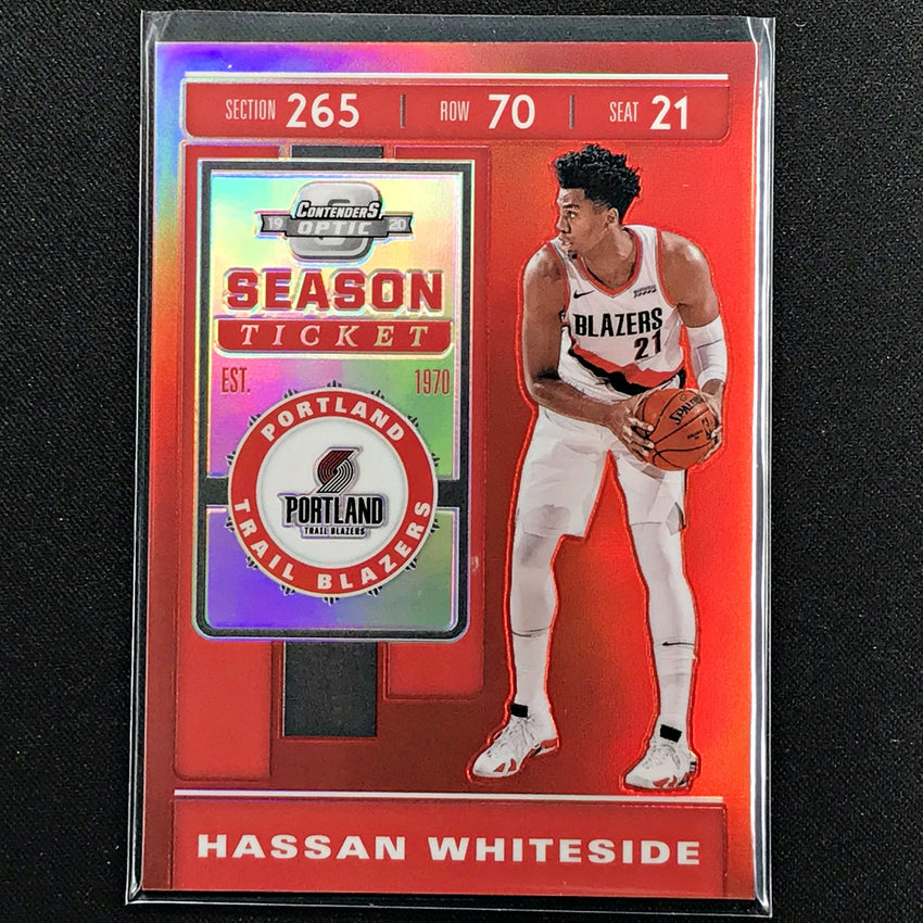 2019-20 Contenders Optic HASSAN WHITESIDE Season Ticket Red #52 (B)-Cherry Collectables