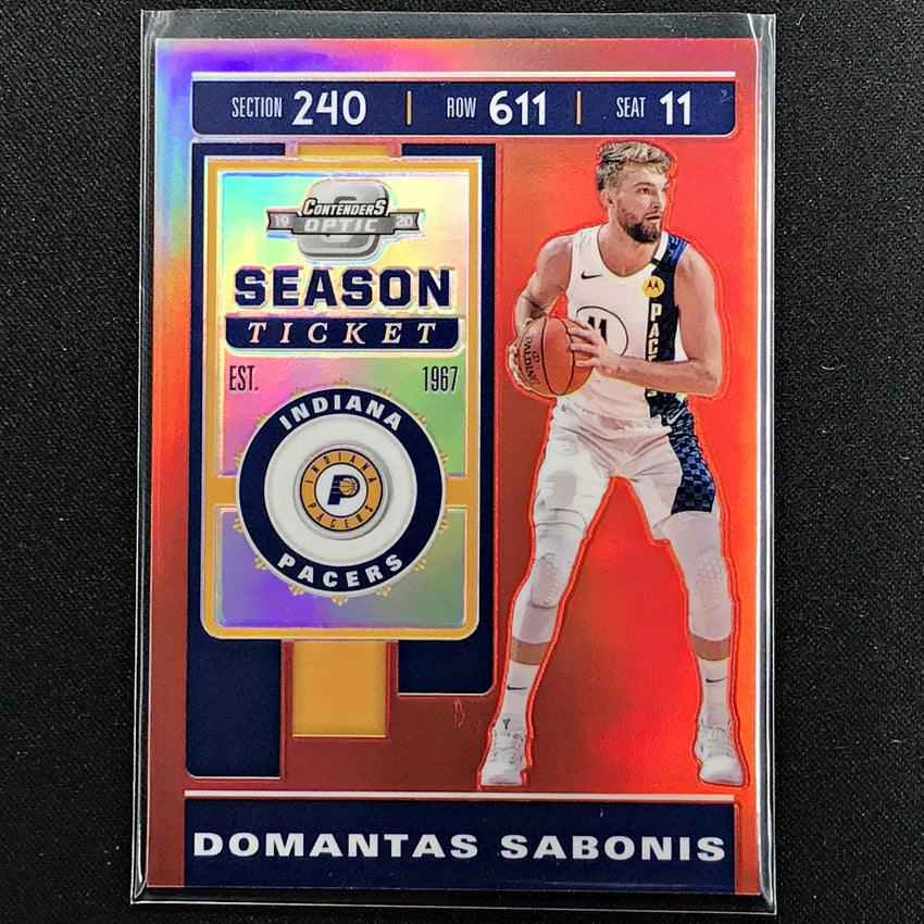 2019-20 Contenders Optic DOMANTAS SABONIS Season Ticket Red #57-Cherry Collectables