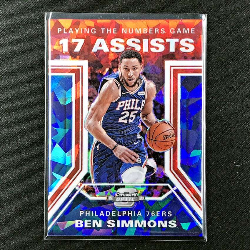 2019-20 Contenders Optic BEN SIMMONS Playing The Numbers Red Ice #25-Cherry Collectables