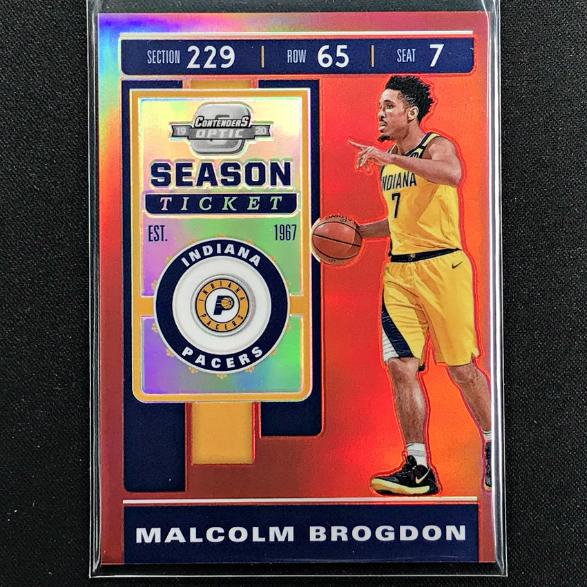 2019-20 Contenders Optic MALCOLM BROGDON Season Ticket Red #38-Cherry Collectables