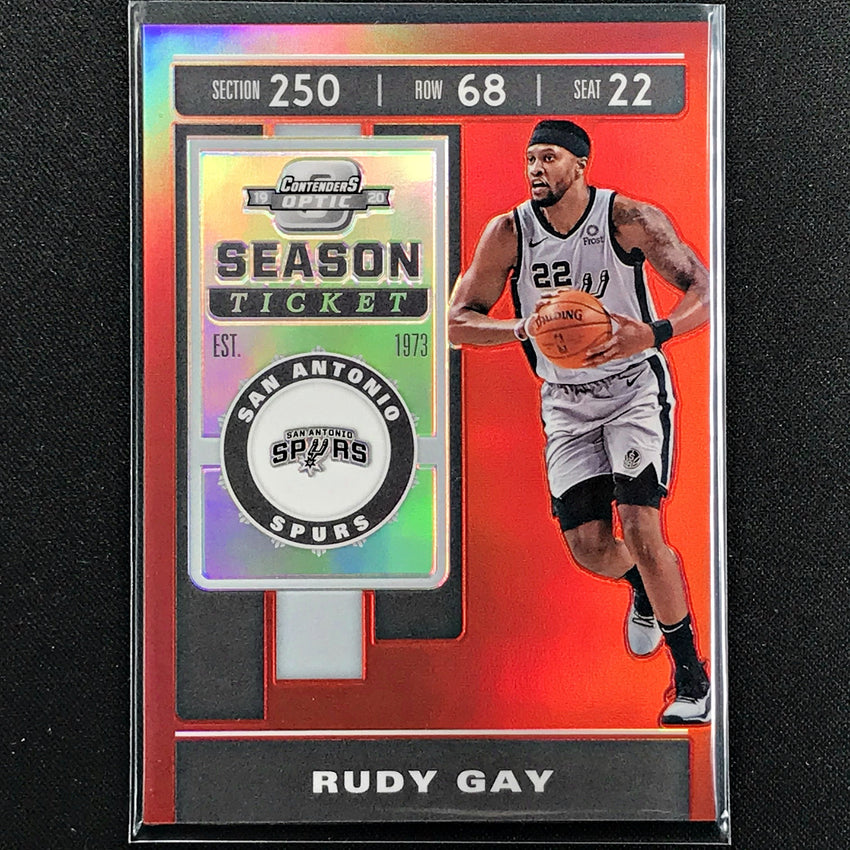 2019-20 Contenders Optic RUDY GAY Season Ticket Red #77-Cherry Collectables