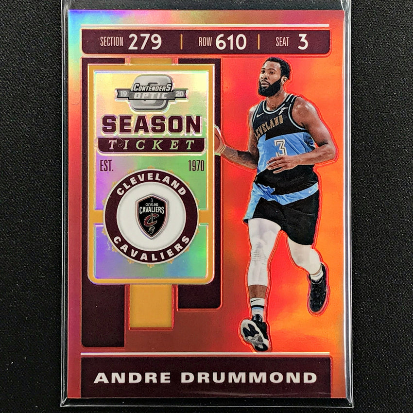 2019-20 Contenders Optic ANDRE DRUMMOND Season Ticket Red #27 (C)-Cherry Collectables