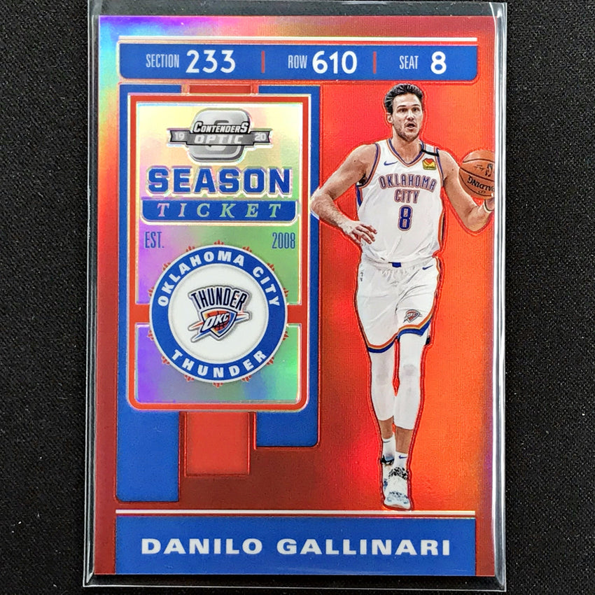 2019-20 Contenders Optic DANILO GALLINARI Season Ticket Red #93-Cherry Collectables