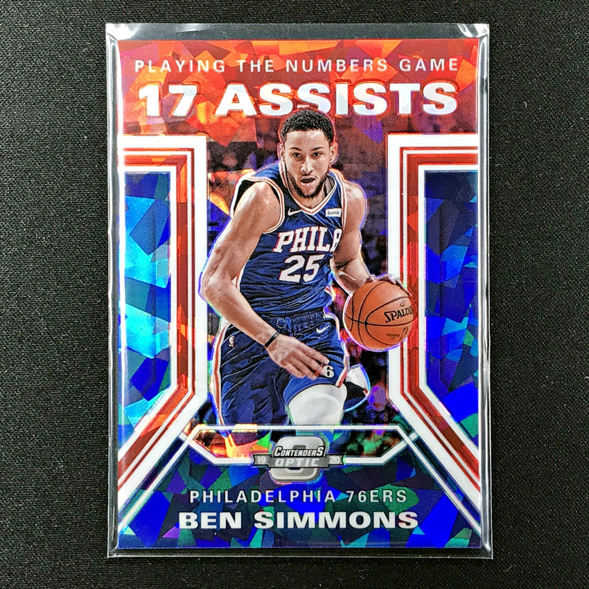 2019-20 Contenders Optic BEN SIMMONS Playing The Numbers Red Ice #25 (B)-Cherry Collectables