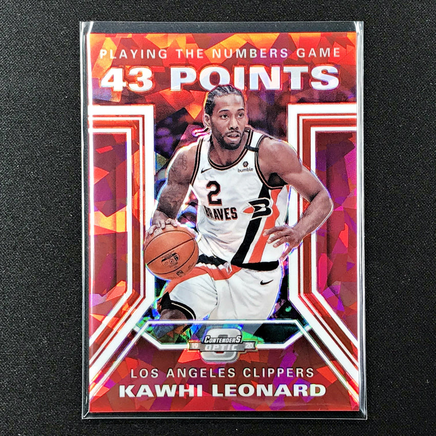 2019-20 Contenders Optic KAWHI LEONARD Playing The Numbers Red Ice #17-Cherry Collectables