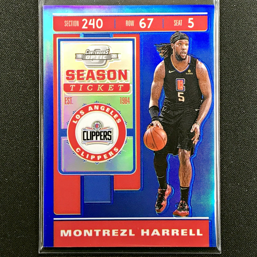 2019-20 Contenders Optic MONTREZL HARRELL Season Ticket Blue 90/99-Cherry Collectables