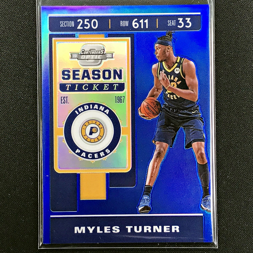 2019-20 Contenders Optic MYLES TURNER Season Ticket Blue 2/99-Cherry Collectables