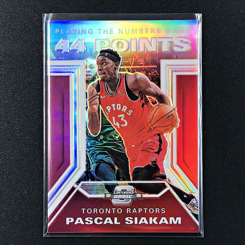 2019-20 Contenders Optic PASCAL SIAKAM Playing The Numbers Silver #14-Cherry Collectables