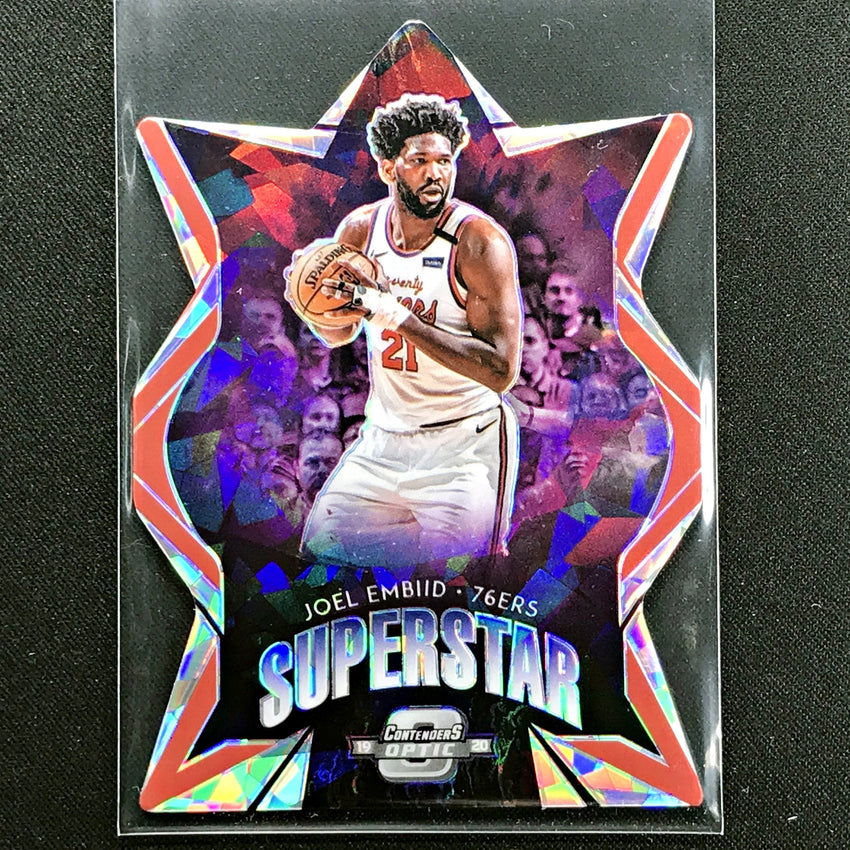 2019-20 Contenders Optic JOEL EMBIID Superstar Die Cut Red Ice #10-Cherry Collectables