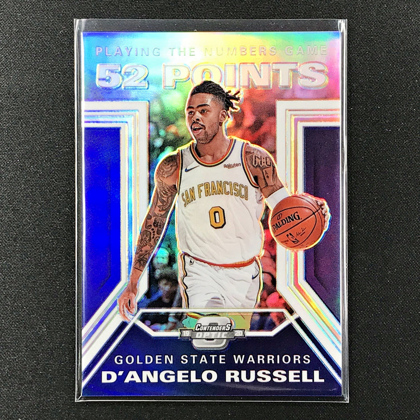2019-20 Contenders Optic D'ANGELO RUSSELL Playing The Numbers Silver #4-Cherry Collectables