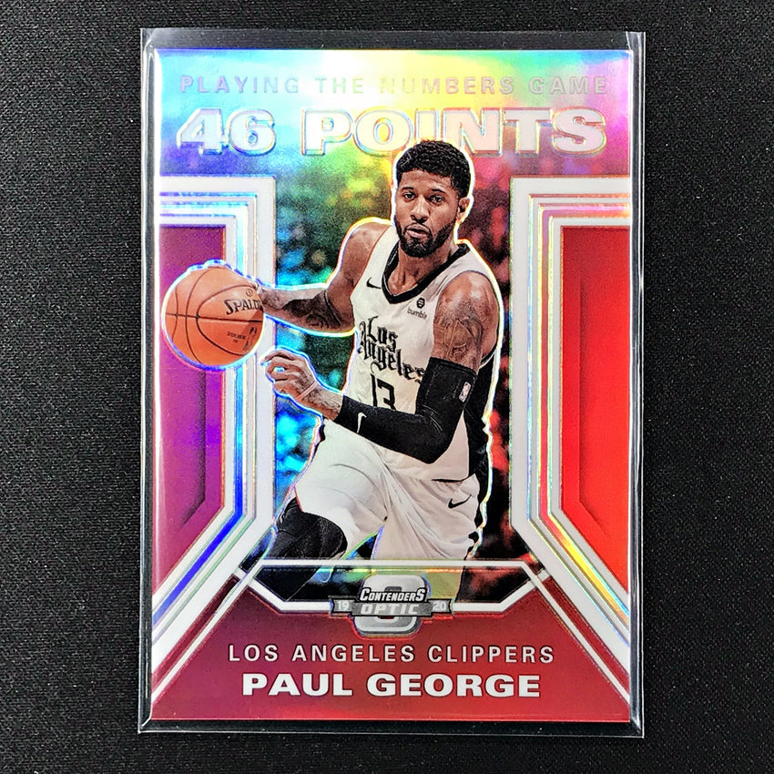 2019-20 Contenders Optic PAUL GEORGE Playing The Numbers Silver #11-Cherry Collectables