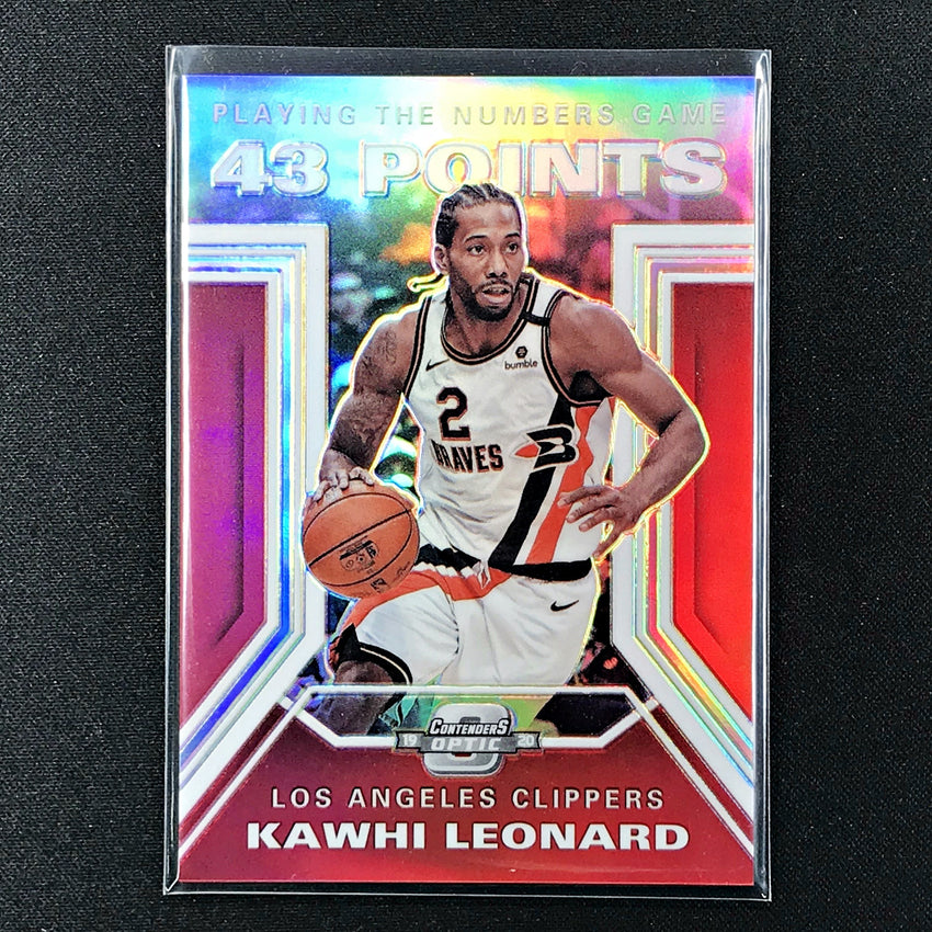2019-20 Contenders Optic KAWHI LEONARD Playing The Numbers Silver #17-Cherry Collectables