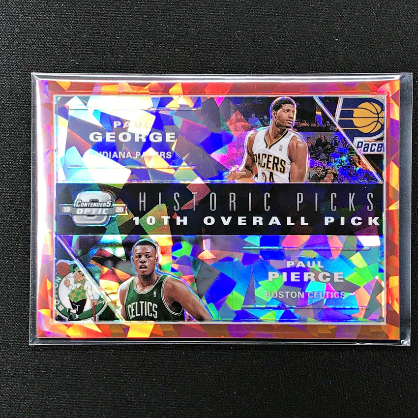 2019-20 Contenders Optic PAUL GEORGE PAUL PIERCE 10th Pick Red Ice #10-Cherry Collectables