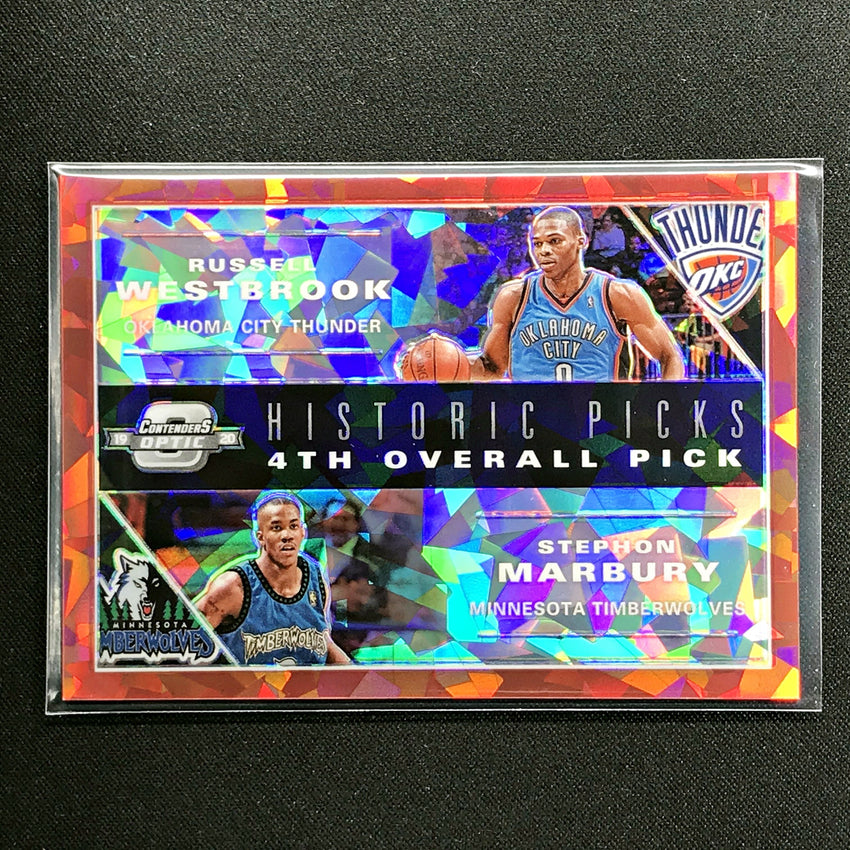 2019-20 Contenders Optic WESTBROOK MARBURY 4th Pick Red Ice #4-Cherry Collectables