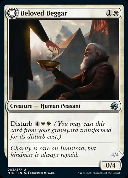 3Beloved Beggar // Generous Soul 3/277 Uncommon - Midnight Hunt