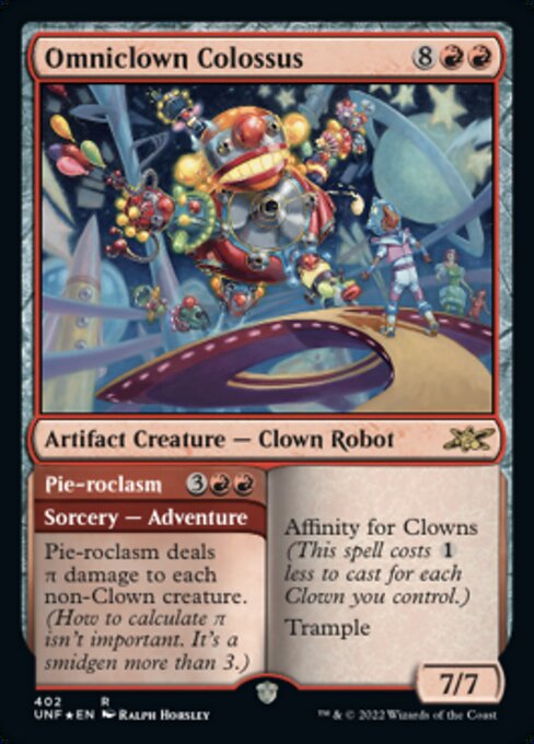 GALAXY FOIL Omniclown Colossus // Pie-roclasm #402 - Rare Unfinity
