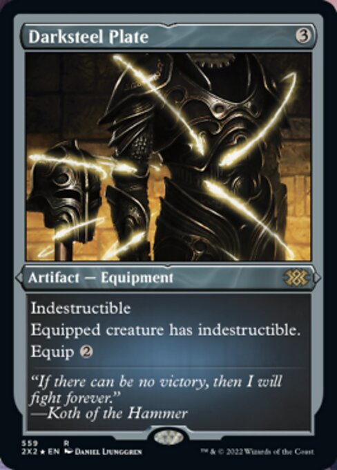 ETCHED FOIL Darksteel Plate 559# - Rare Double Masters 2022