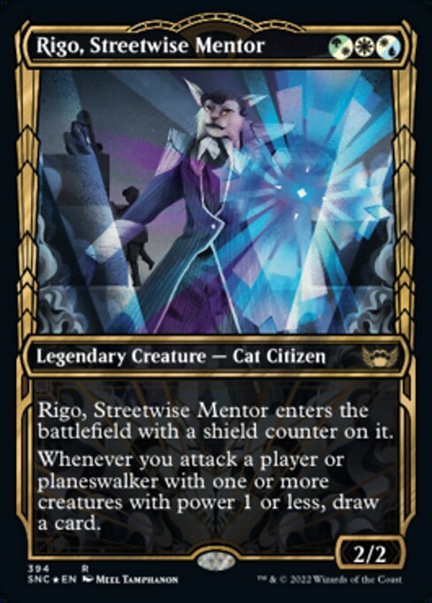 GILDED FOIL Rigo, Streetwise Mentor  #394 - Streets of New Capenna