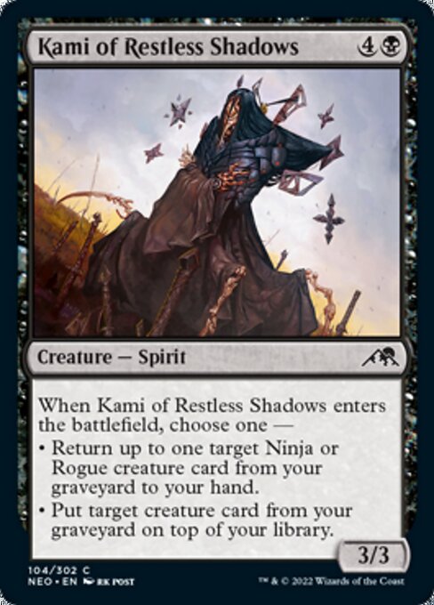 Kami of Restless Shadows 104/302 -  Kamigawa Neon Dynasty CONNN