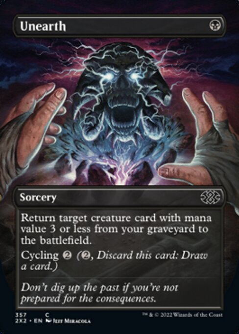 BORDERLESS Unearth 357# - Common Double Masters 2022