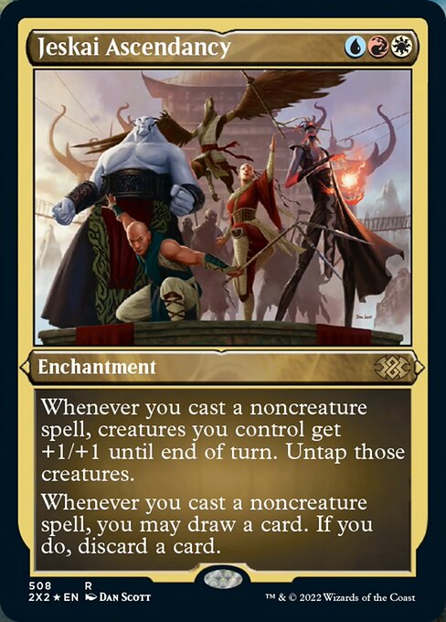 ETCHED FOIL Jeskai Ascendancy 508# - Rare Double Masters 2022