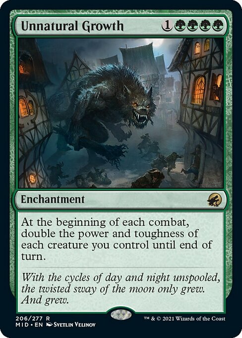 206Unnatural Growth 206/277 Rare - Midnight Hunt