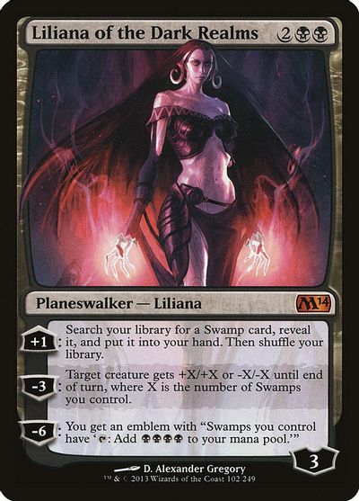 Liliana Of The Dark Realms 102/249 - Magic Core Set 2014