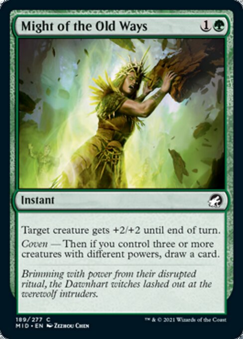 189Might of the Old Ways 189/277 Common - Midnight Hunt