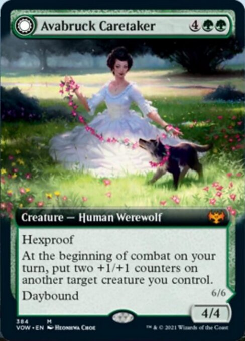 Extended Avabruck Caretaker // Hollowhenge Huntmaster - 384 - Mythic Crimson Vow