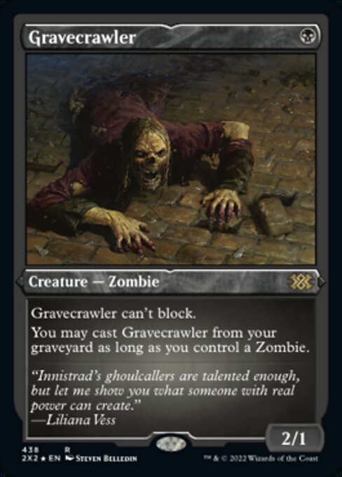 ETCHED FOIL Gravecrawler 438# - Rare Double Masters 2022