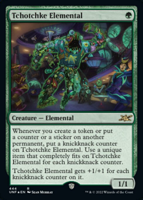 GALAXY FOIL Tchotchke Elemental #444 - Rare Unfinity