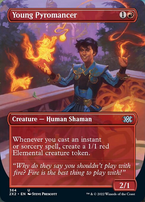 BORDERLESS Young Pyromancer 364# - Uncommon Double Masters 2022