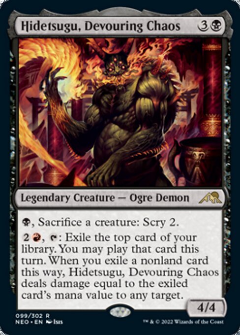 Hidetsugu, Devouring Chaos 99/302 -  Kamigawa Neon Dynasty RARE