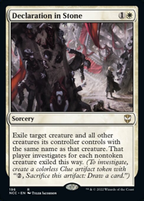 Declaration in Stone #196 -  New Capenna Commander