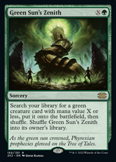 Green Sun's Zenith 150 /331 - Rare Double Masters 2022