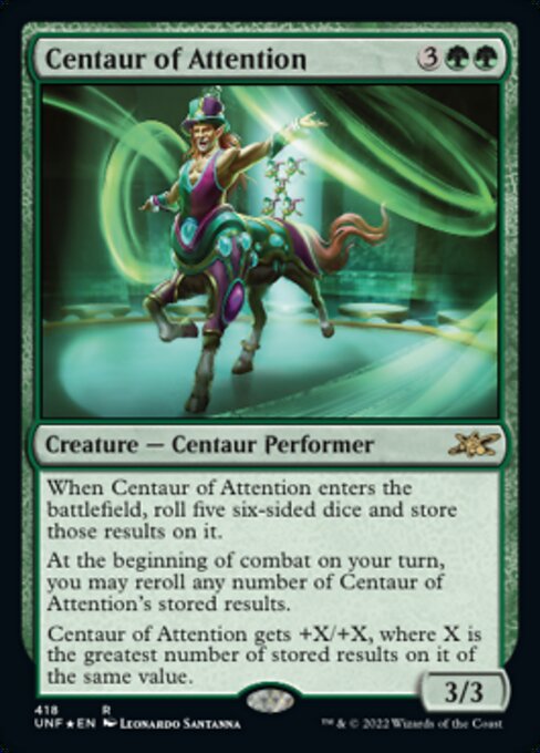 GALAXY FOIL Centaur of Attention #418 - Rare Unfinity