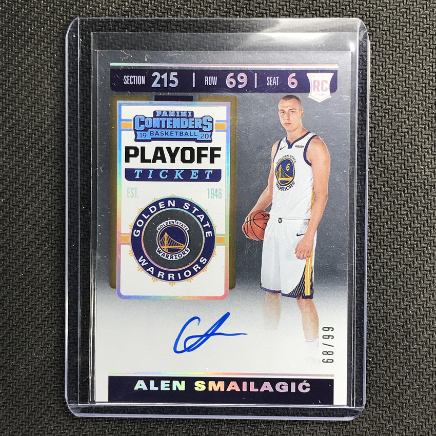 2019-20 Contenders ALEN SMAILAGIC Playoff Ticket Rookie Auto 68/99-Cherry Collectables