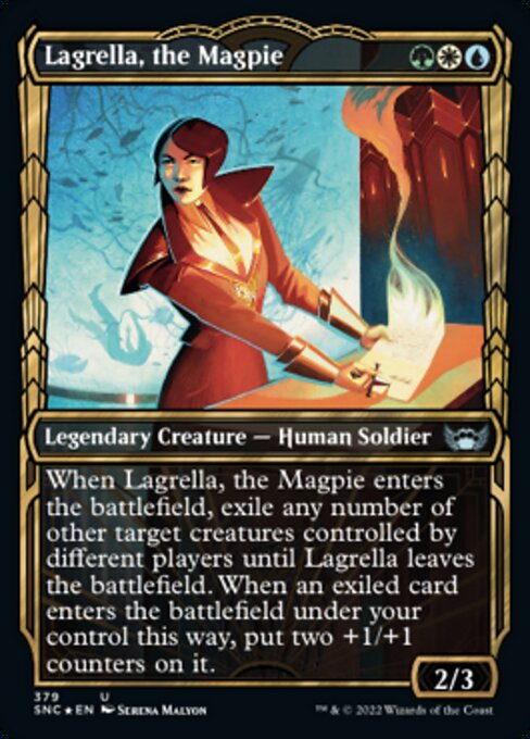 GILDED FOIL Lagrella, the Magpie  #379 - Streets of New Capenna