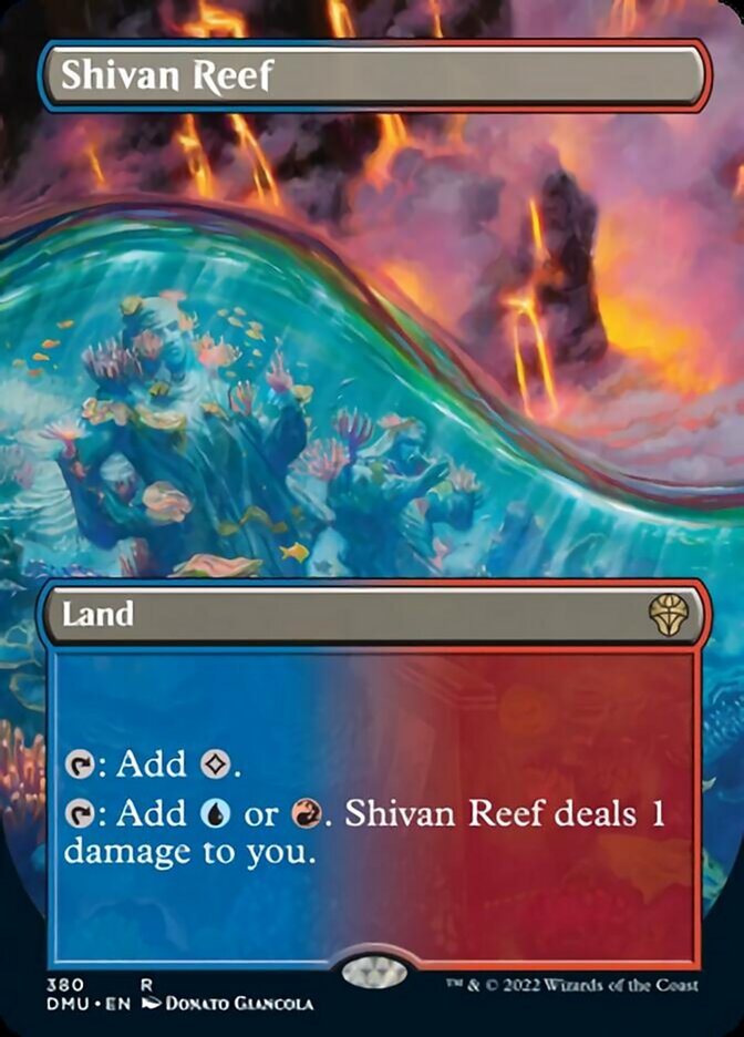 Shivan Reef - 380# - Rare - BORDERLESS 