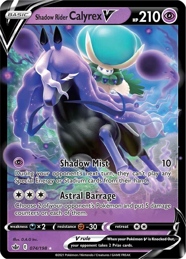 Shadow Rider Calyrex V - 74/198 - Ultra Rare Chilling Reign