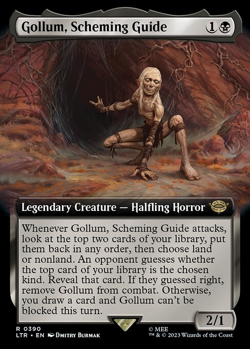 EXTENDED Gollum, Scheming Guide #390  - Rare Lord of the Rings: Tales of Middle-Earth