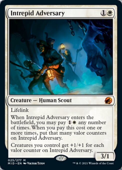 25Intrepid Adversary 25/277 Mythic - Midnight Hunt